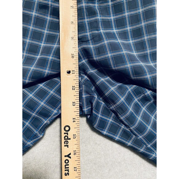 Greg Norman Golf Shorts Men's 34 Blue‎ Plaid 9.5 Inseam Casual Sport - Picture 4 of 9